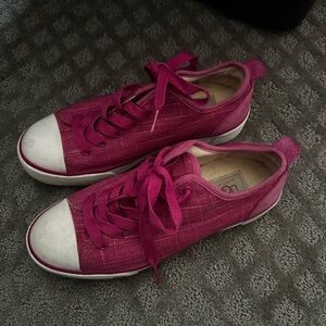 UGG Women's Hot Pink Shearling Lined Sneakers Size 7.5